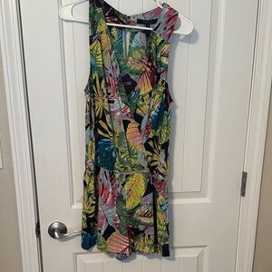 $168 BCBG Max Azria Thalia foliage-print romper size m NWT